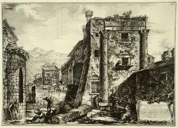 Ruins of the Temple of Castor, from the Album Antiquities of Cora